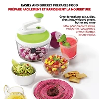 Starfrit Dual Speed Pro Food Processor, Manual Hand Chopper and Whipper, 2 Speeds, Non-Slip Base, Dishwasher Safe, Ideal for Salsa, Baby Food, Hummus, Sauces, Dips