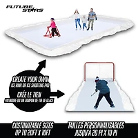 Future Stars Backyard Ice Rink Kit - Frame, Tarp and In-Ground pegs - Customize Size up to 20' x 10'!