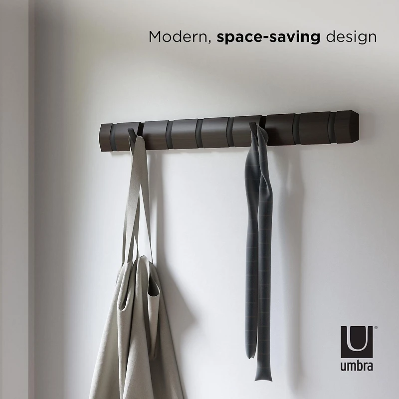 Umbra Flip Porte-manteau mural, noir / noyer