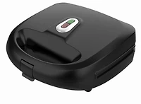 Mainstays 2 in 1 Black Waffle & Sandwich Maker with nonstick removable plates