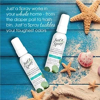 Éliminateur d'odeurs de toilettes Just'a Spray, Brume d'océan, 55 ml, Vaporisateur avant utilisation de la cuvette, Jusqu'à 100 utilisations