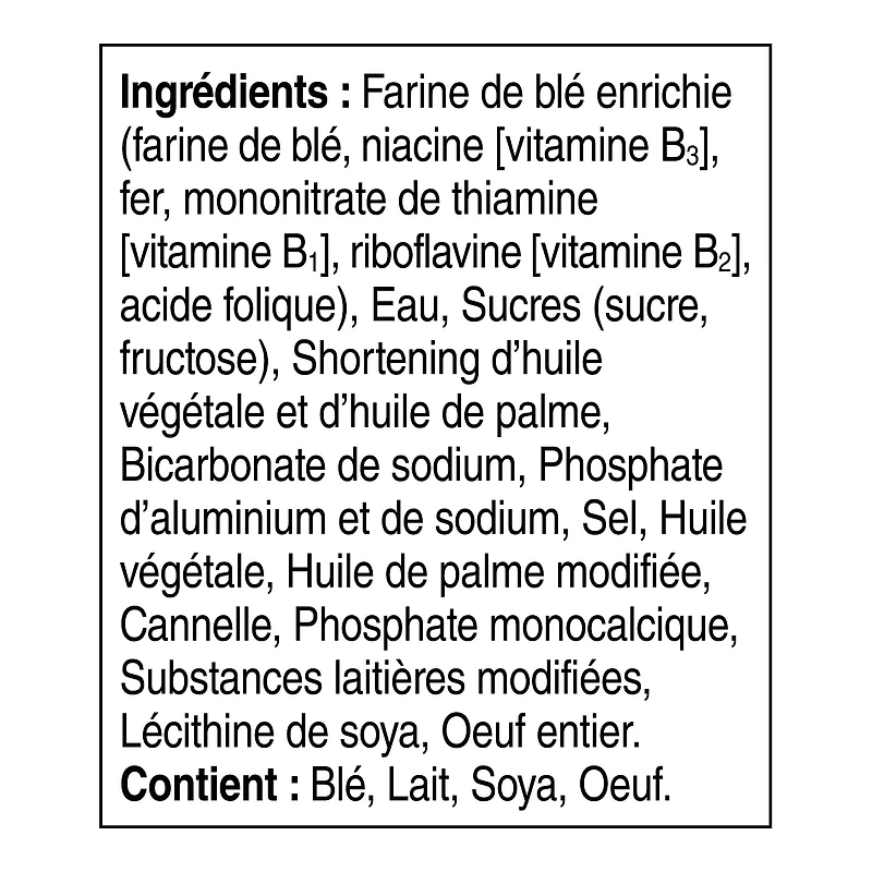 BÂTONNETS DE PAIN DORÉ KELLOGGS EGGO CANNELLE 270g BÂTONNETS DE PAIN DORÉ EGGO
