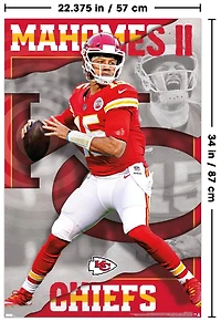 NFL Kansas City Chiefs - Patrick Mahomes II 22 Wall Poster, 22.375" x 34"