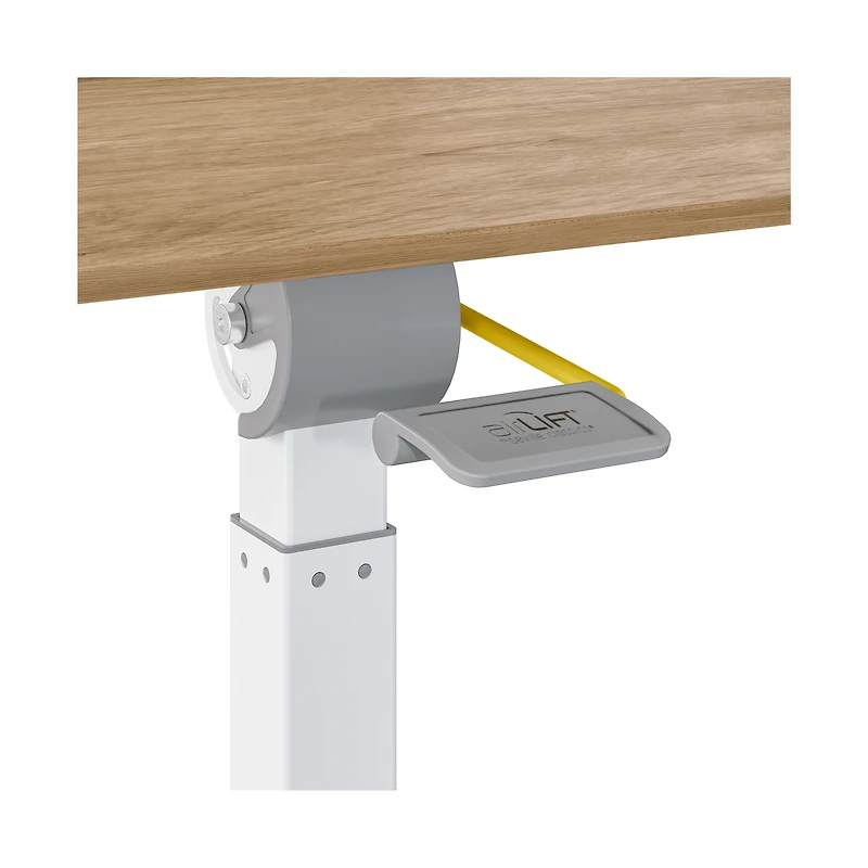 Seville Classics Natural Wood airLIFT® Pneumatic Tilting Mobile Desk Cart