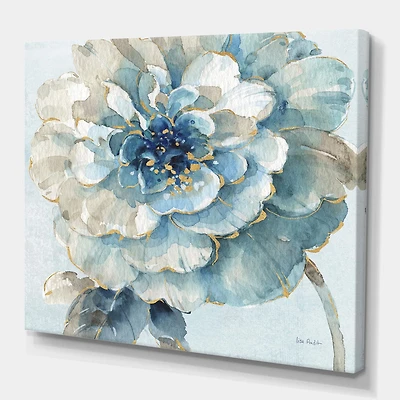 Designart Indigold Aquarelle Fleur II Art mural sur toile