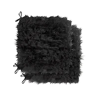 LAREDO FAUX FUR SEAT CUSHIONS 16" X 16" 2-PACK