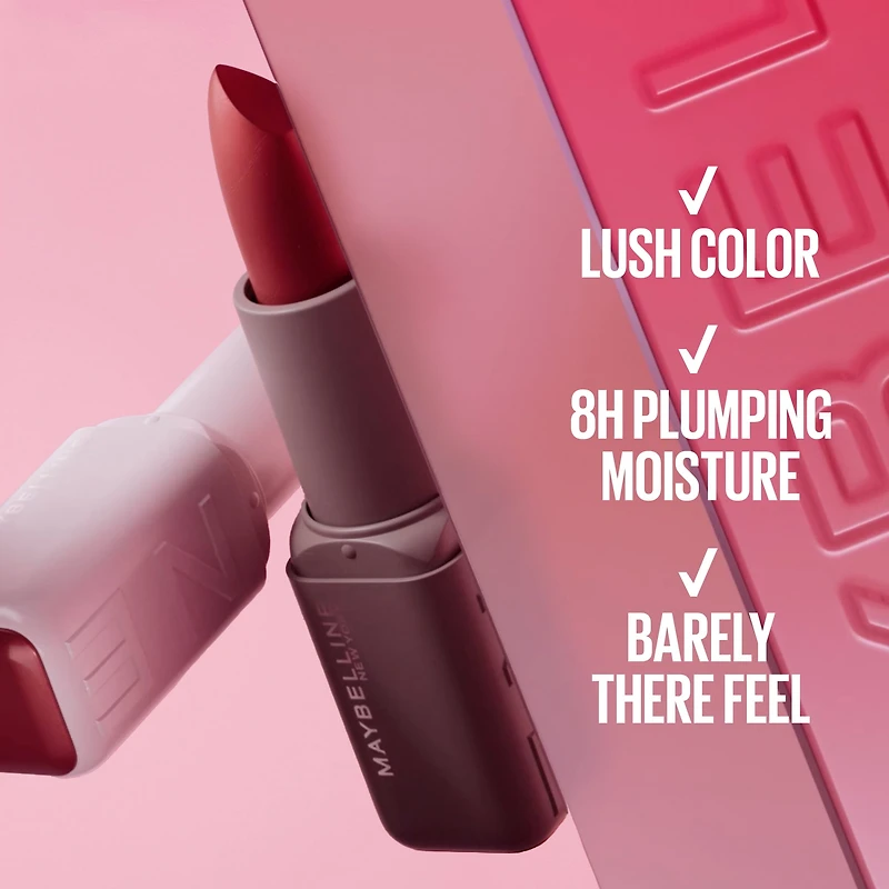 Maybelline New York Serum Lipstick, 8 Hours Plumping Moisture, Satin Finish