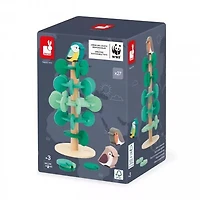 Janod - Tree to Piece Together - Build-Your-Own 30 cm Tree - Includes 37 Wooden Accessories - Dexterity Game - for Children and Toddlers - from 36 Months