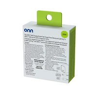 onn 20W Single USB-C Port Wall Charger with 3ft Lighting to C Cable, Fast Charging, MFI & USB-IF Certified, Foldable Plug, White