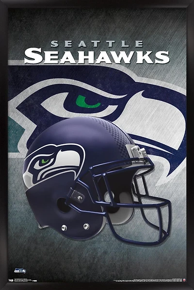 NFL Seattle Seahawks - Helmet 16 Wall Poster, 14.725" x 22.375" Framed