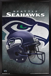 NFL Seattle Seahawks - Helmet 16 Wall Poster, 14.725" x 22.375" Framed