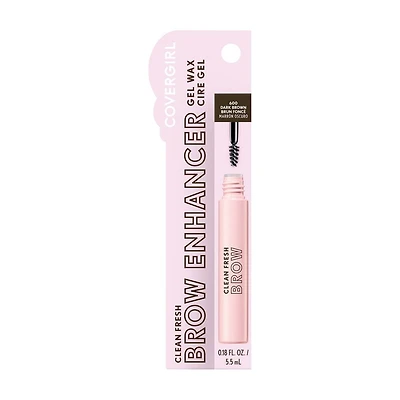 COVERGIRL Clean Fresh Brow Enhancer Gel Wax, Flexible Hold, Non-Sticky, Non-Crunchy, All-Day Wear, Vegan Formula