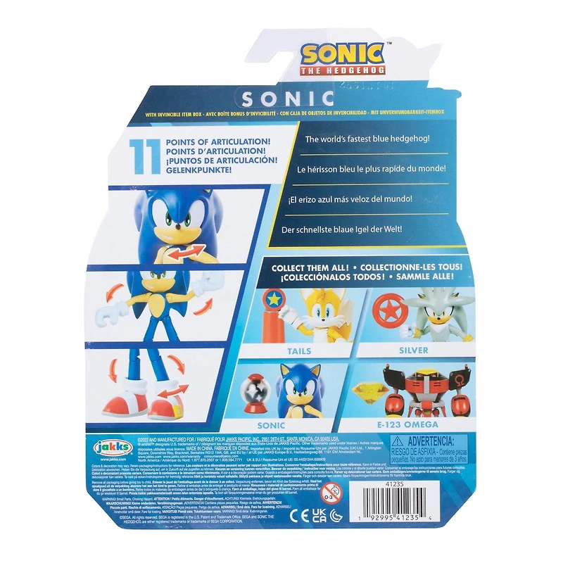 Sonic 4" Figure - Sonic with Invincible Item Box