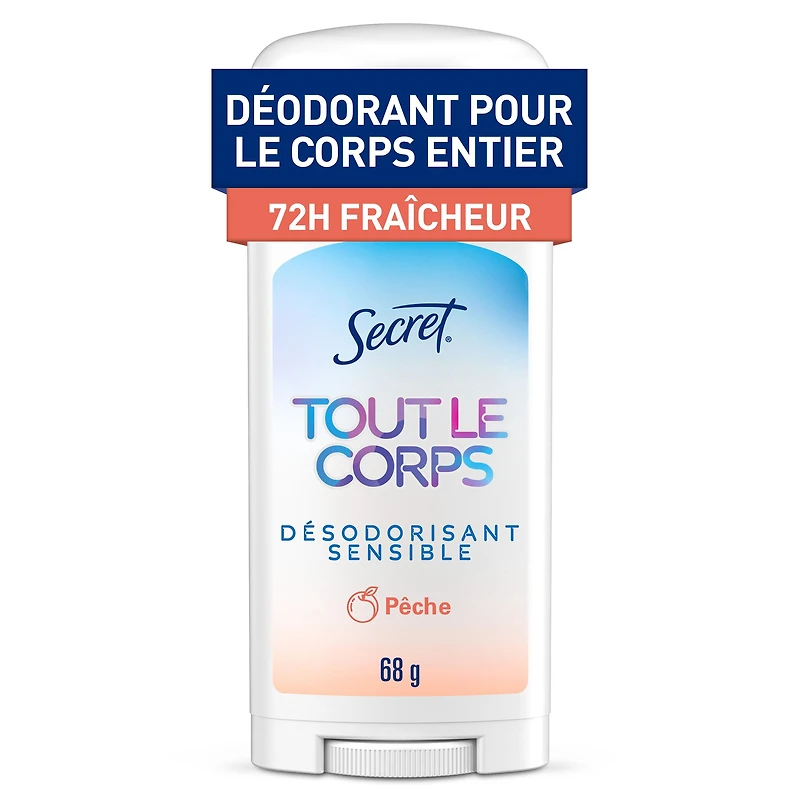Secret Whole Body Stick Aluminum Free Deodorant for Women with notes of Peach & Vanilla