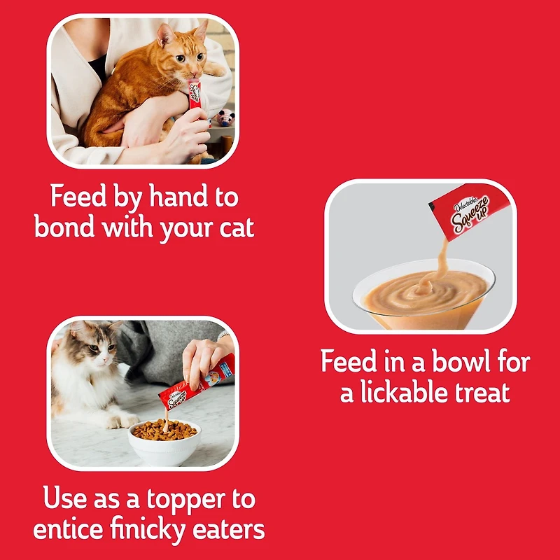 Delectables Poulet & Thon Squeeze Up™ Gâterie pour Chat Lot de 10