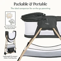 Evolur Cozy Dreamer Bassinet, Black