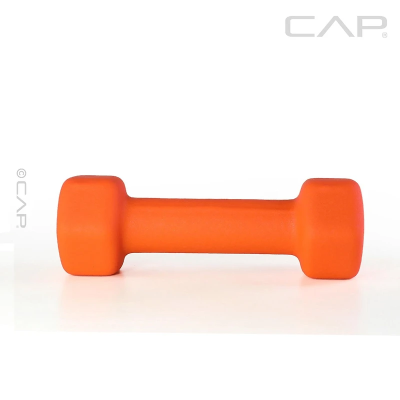 CAP, 3lb Neoprene Dumbbell, Orange, Single