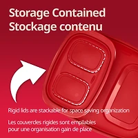 Rubbermaid EasyStore Medium Rectangle Food Storage Containers with Lids, 18-Piece Set