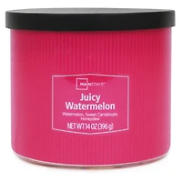 Mainstays 3-Wick Textured Wrapped Juciy Watermelon Scented Candle, 14 oz