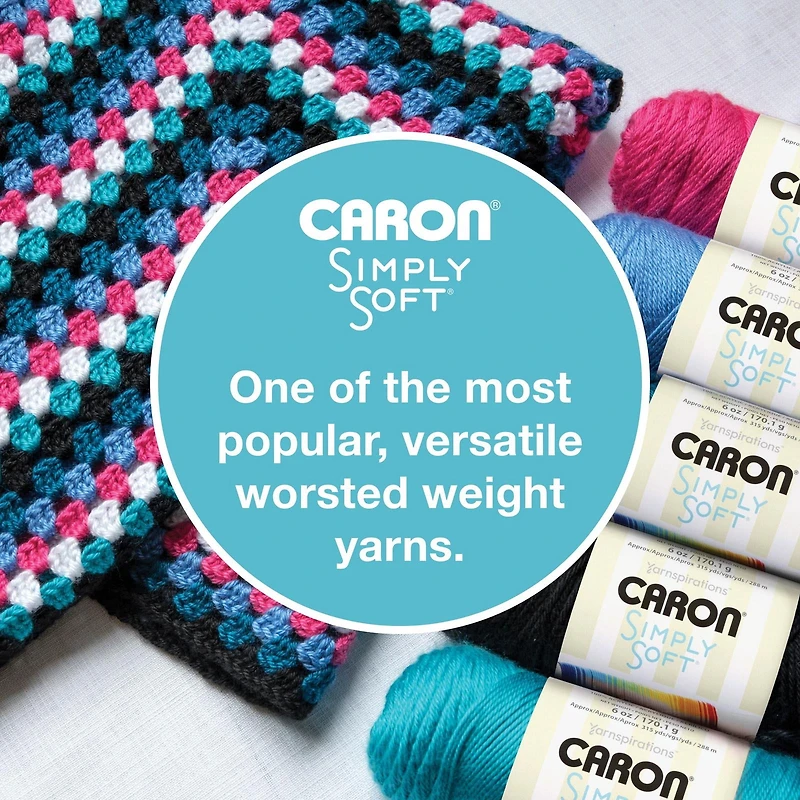 Caron® Simply Soft® Yarn, Acrylic #4 Medium, 6oz/170g