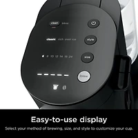 Ninja PB040C Pods & Grounds Coffee Maker, K-Cup Pod Compatible, 6-oz. to 24-oz. Sizes, Iced Coffee Maker, Black