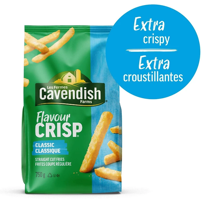 Frites classique FlavourCrisp des Fermes Cavendish | Fait au Canada | Fière entreprise canadienne 750g