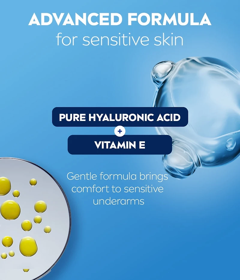NIVEA MEN Derma Comfort Sensible, antisudorifique en bille, protection 72 heures, 50 ml