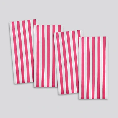 Mainstays Cabana Stripe Decorative Beach Towels, 4-pack, Pink