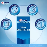 Crest 3DWhitestrips 3 Day Brightener At-Home Teeth Whitening Kit, 3 Treatments, Whiter Teeth in 3 Days