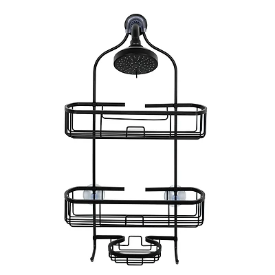 Era, Grand Aluminum Shower Caddy, Black 15x26 IN