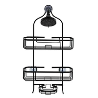 Era, Grand Aluminum Shower Caddy, Black 15x26 IN