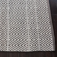 Tapis tissé à plat en coton chevrons Fabstyles pour salon, couloir, patio