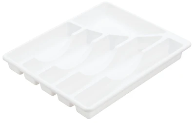 Plateau de coutelleries de Sterilite en blanc à 5 compartiments