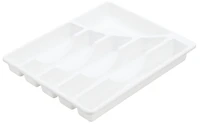 Plateau de coutelleries de Sterilite en blanc à 5 compartiments