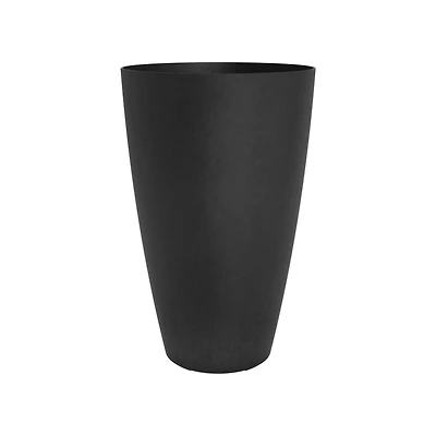 TierraVerde Madison Jardinière Lisse Noire 24"H