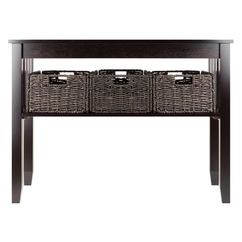 Morris Table Console Expresso & Paniers de Chocolat
