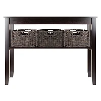 Morris Table Console Expresso & Paniers de Chocolat