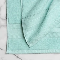 hometrends Solid 100% Cotton Washcloth, 1 Piece, 550 GSM, Highly Absorbent & Soft Bathroom Light Teal