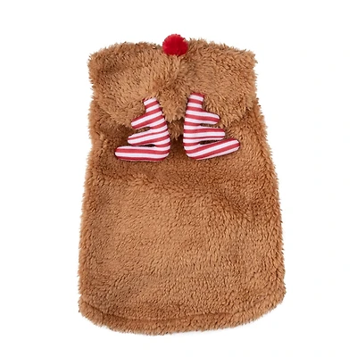 Vibrant Life Holiday Tan Deer Pet Hoodie - Dog and Cat Hoodie