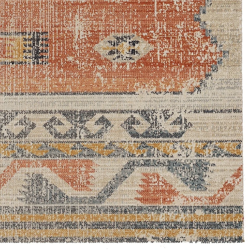 Great Zero Barlow Ivory & Rust 5' x 7'6" Area Rug
