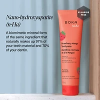 Boka Fluoride Free Toothpaste, Nano Hydroxyapatite, Strawberry Mango Flavor - 80ml - 1pk