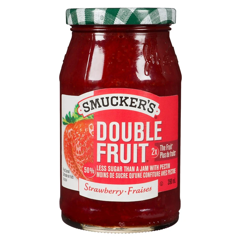 Smucker's Double Fruit Strawberry Fruit Spread 390mL