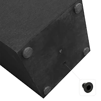 Tierra Verde 13in W x 14in H Citadel Horizon Medium Recycled Self-Watering Indoor/Outdoor Square Planter-Black
