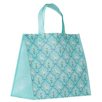 Walmart Spring Reusable Shopping Bag, Grocery Tote Bag with Bottle Holders, Blue