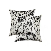 COUSSINS TORINO KOBE EN PEAU DE VACHE 18"X18" 2 PQT