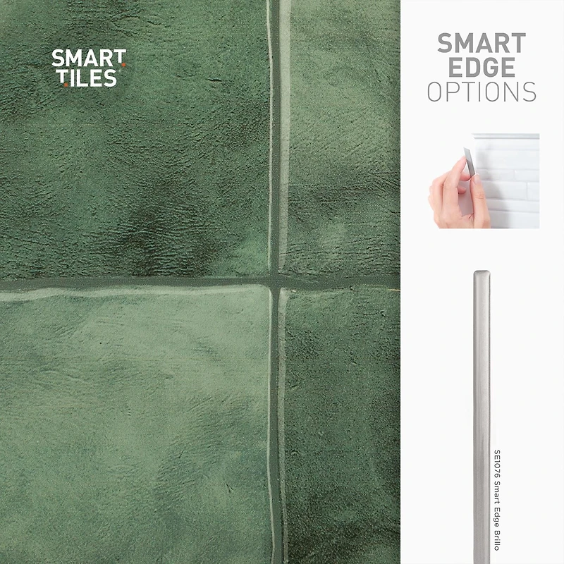 Smart Tiles Peel and Stick Backsplash Wall Tiles, Zellige Taza, 4-Pack, 9in x 9in