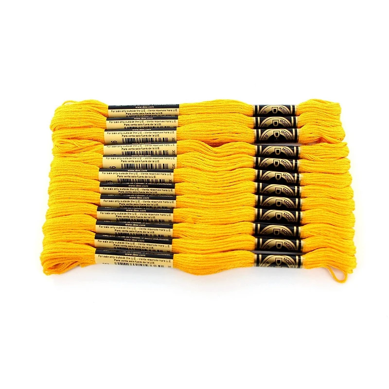DMC Cotton 6-Strand Embroidery Floss 8 m (8.7 yd) Yellow