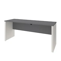 Bestar Connexion 72W Narrow Desk Shell in slate & sandstone