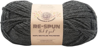 Fil Lion Brand Re-Spun Thick & Quick® Grand Corbeau Fil #6 super volumineux de polyester recyclé, 340g/ 204m-1CT
