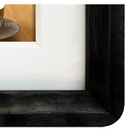 Curved Edge 7x7in Black Decorative Wood Frame, Decorative Tabletop and Wall Picture Frame